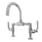 Kingston Brass Whitaker Industrial Style Bridge Bathroom Faucet W/ Pop-Up Drain, Chrm KS2171KL - alternate 1